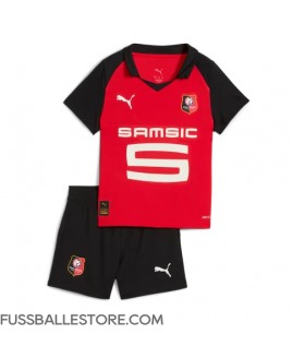 Günstige Stade Rennais Heimtrikotsatz Kinder 2025-26 Kurzarm (+ Kurze Hosen)
